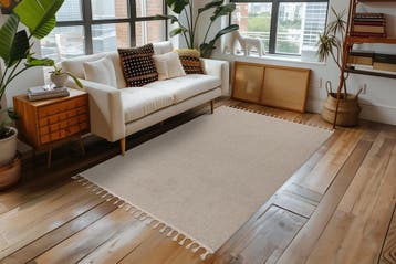 Laagpolig Vloerkleed | Tunis | Uni | Beige | 200x290 cm, Verzenden, Nieuw
