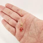 Koraal - Zilver - Ketting met hanger - handgemaakt, Antiek en Kunst