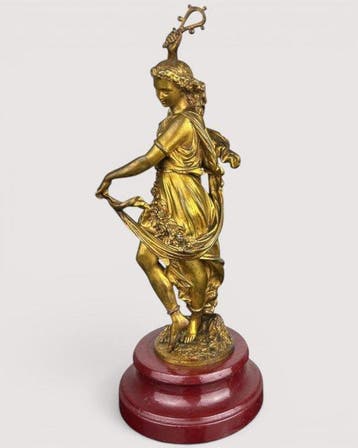 Duchoiselle (XIX-XX) - sculptuur, La Dance - 36 cm - Verguld