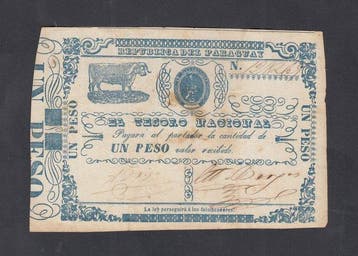 Paraguay. - 1 Peso - 1865 - Pick 21a (Zonder minimumprijs)