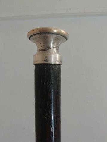 Wandelstok - palisander, zilverachtig brons - Edwardiaans, Antiek en Kunst