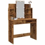vidaXL Kaptafel met LED-verlichting 96x40x142 cm oud, Huis en Inrichting, Tafels | Kaptafels, Verzenden, Nieuw