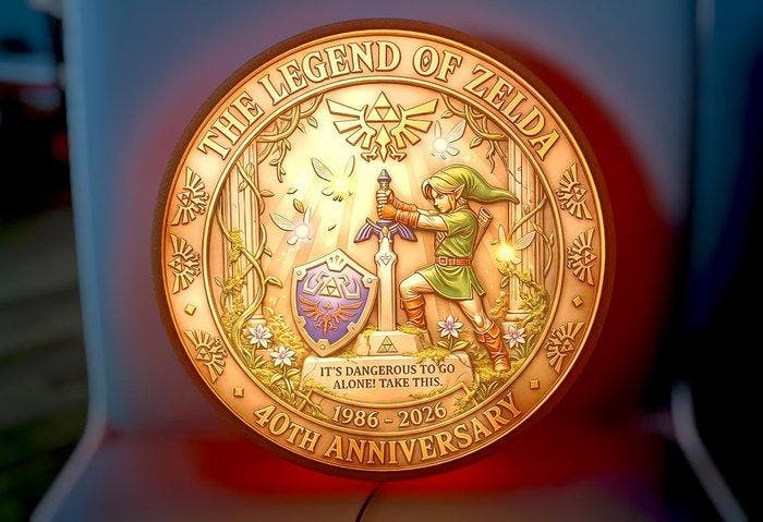 The Legend of Zelda 40e verjaardag Verlichte uithangbord -, Spelcomputers en Games, Spelcomputers | Overige Accessoires