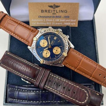 Breitling - Chronomat - B13050 Blue dial - Cal. B13 17, Nieuw