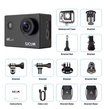 4K Action Camera 30M Waterdicht WiFi 170° Groothoek, Verzenden, Nieuw