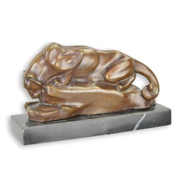 A BRONZE SCULPTURE OF A COUGAR AT THE WATER POOL (Interieur), Verzenden, Nieuw