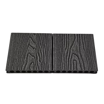 Composiet Vlonderplank Licht Grijs 2,3 X 14,8 Cm Houtnerf /, Tuin en Terras, Terrasdelen en Vlonders, Nieuw