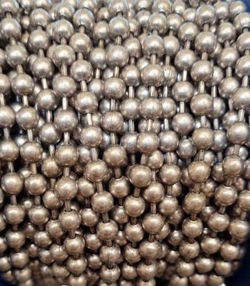 50 cm DQ metaal ball chain / bolletjesketting 3mm Antiek..., Ophalen of Verzenden, Nieuw, Overige typen