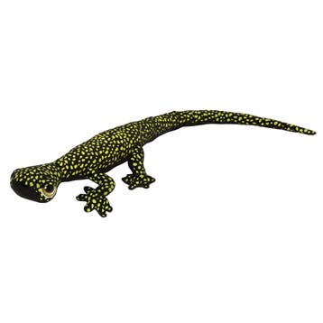 Gekko hagedis knuffel - pluche - zwart/geel - 112 cm, Verzenden, Nieuw