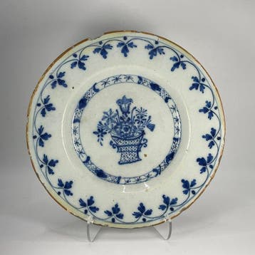 Bord - Delfts blauw - Antiek Delfts Blauw keramiek, Antiek en Kunst