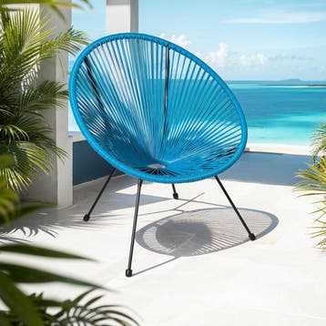 Set van 2 stoelen Santana met tafel - blauw, Tuin en Terras, Tuinsets en Loungesets, Verzenden, Nieuw