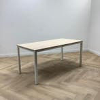 VEPA kantinetafel, (bxd) 160x80 cm, midden-eiken - wit, Ophalen of Verzenden, Gebruikt, Bureau