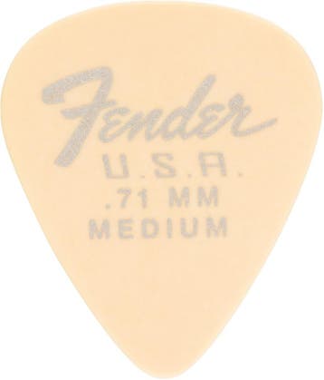 Fender Dura-Tone 0.71 Medium Olympic White plectrum, Verzenden, Nieuw