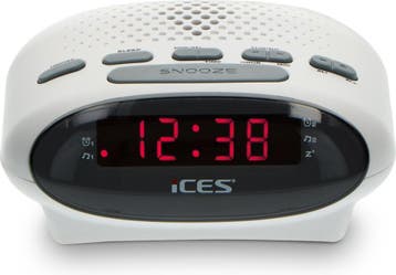 Wekkerradio - Digitale wekker - Alarmklok - Wit - ICR-210 -, Huis en Inrichting, Verzenden, Zo goed als nieuw