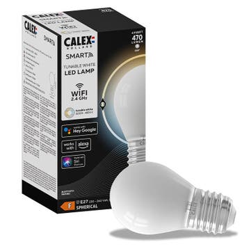 Calex Smart LED Lamp Kogellamp White E27 4,5W 400lm, Huis en Inrichting, Lampen | Losse lampen, Ophalen of Verzenden, Nieuw