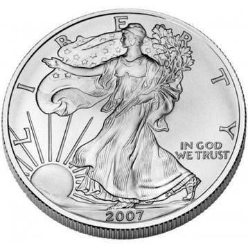American Eagle 1 oz 2007 (9.028.036 oplage), Verzenden, Midden-Amerika, Losse munt, Zilver
