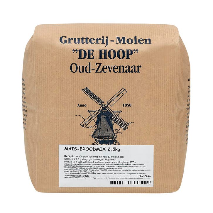 Molen de Hoop Maisbrood Mix 2,5kg, Hobby en Vrije tijd, Taarten en Cupcakes maken, Nieuw, Verzenden