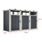 [pro.tec] Containerombouw Tarbek antraciet 121x219x82 cm, Tuin en Terras, Bergingen en Tuinkasten, Verzenden, Nieuw