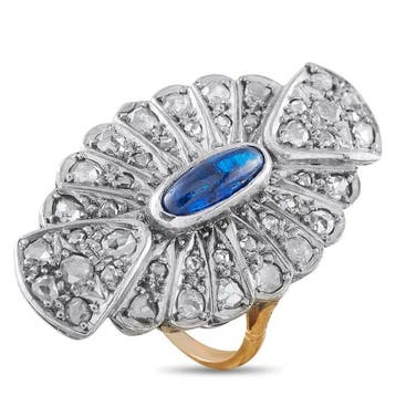 Ring - 14 karaat Antieke 14-karaats roségoud- en zilveren, Nieuw