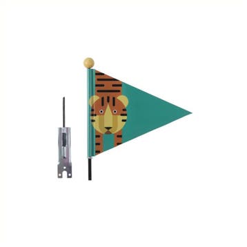 Vlag kinderfiets deelbaar - Tijger groen, Verzenden, Nieuw, Budgetfietsonderdelen.nl