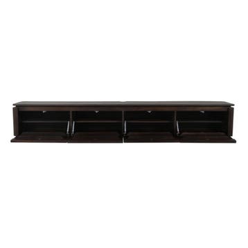 Zwevend tv meubel Dallas Bruin Mangohout 210 cm | Starfurn, Huis en Inrichting, Ophalen of Verzenden, Nieuw