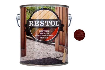 Restol Restol houtolie zijdeglans 2,5 liter, hardhoutbruin, Verzenden, Nieuw