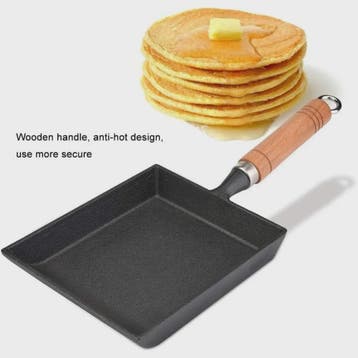 Gietijzeren Vierkante Koekenpan - Ideaal voor Tamagoyaki, Ei, Verzenden, Nieuw