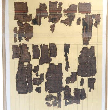 Oud-Egyptisch Papyrus Fragmenten met hiërogliefen en