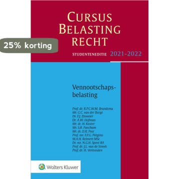 Cursus Belastingrecht Vennootschapsbelasting / 2021-2022, Boeken, Verzenden, Zo goed als nieuw