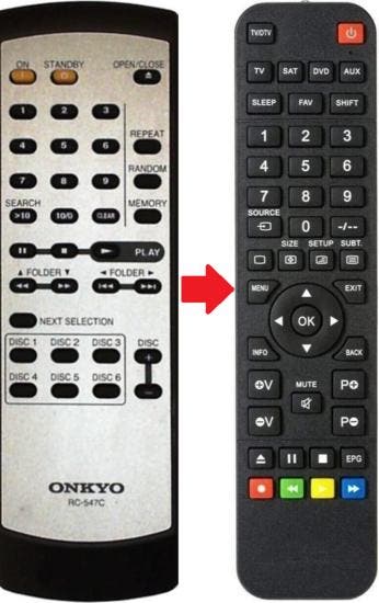 Alternatieve Onkyo RC-777C / RC-547C afstandsbediening  -..., Verzenden, Nieuw