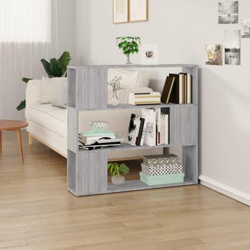 vidaXL Boekenkast/kamerscherm 100x24x94 cm grijs sonoma, Huis en Inrichting, Minder dan 50 cm, Verzenden, Nieuw, Minder dan 100 cm