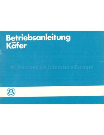 1985 VOLKSWAGEN KEVER INSTRUCTIEBOEKJE DUITS