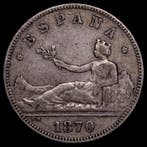 Spanje. Primera República. 2 Pesetas 1870*74 DEM (Zonder