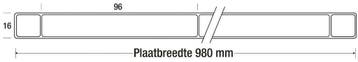 Acrylaat kanaalplaat | 16 mm | Glashelder, Verzenden, Nieuw, Overige materialen, Minder dan 20 mm