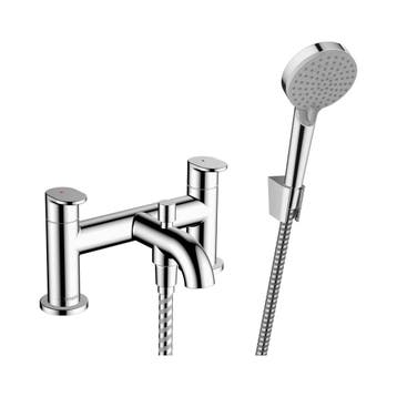 Badrandmengkraan Met Stopkraan En Handdouche HansGrohe, Doe-het-zelf en Verbouw, Sanitair, Ophalen of Verzenden, Nieuw, Chroom