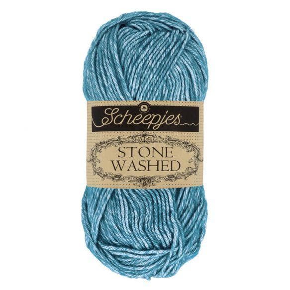 Scheepjes Stone Washed 50 gr - 805 Blue Apatite, Hobby en Vrije tijd, Breien en Haken, Nieuw, Verzenden