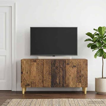 vidaXL TV-kast 99 x 34,5 x 50 cm Oud hout Bewerkt hout, Minder dan 50 cm, Verzenden, Nieuw, Minder dan 100 cm