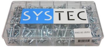 plaatschroef din 7981 verzinkt Systec assortiment doos...., Nieuw