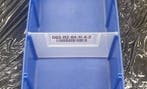 Stellingbak, 495x150x80 mm, blauw kunststof, gebruikt -, Ophalen of Verzenden