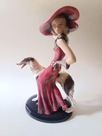 Goldscheider - Claire Weiss - Beeld, Masquerade (Dama con