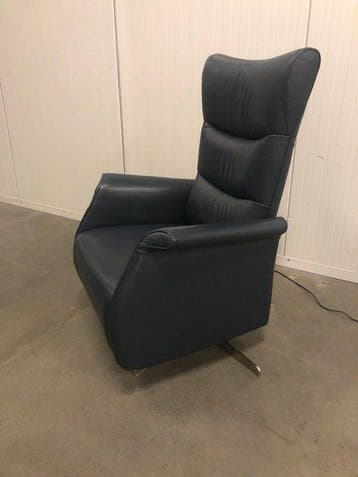 Prominent sta op stoel Wilson donkerblauw leder (Stoelen), Huis en Inrichting, Ophalen of Verzenden, Gebruikt