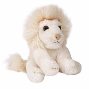 Witte leeuw knuffel - pluche - 15 cm - zittend, Verzenden, Nieuw