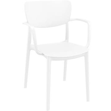 (MDK-107191) Siesta Lisa designstoel wit, Huis en Inrichting, Stoelen, Ophalen of Verzenden, Nieuw, Wit