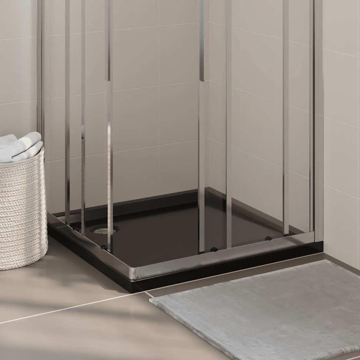 vidaXL Douchebak vierkant 80x80 cm ABS zwart, Doe-het-zelf en Verbouw, Sanitair, Nieuw, Verzenden