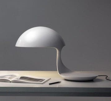 Martinelli Luce - Tafellamp - witte kobra - Metaal