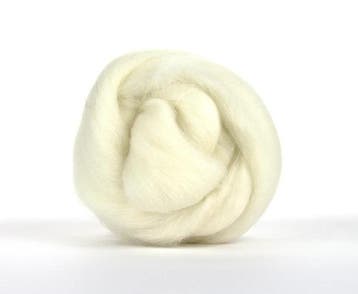 Witte Polwarth lontwol E24, Hobby en Vrije tijd, Spinnewielen en Spinnen, Ophalen of Verzenden, Nieuw, Spinwol