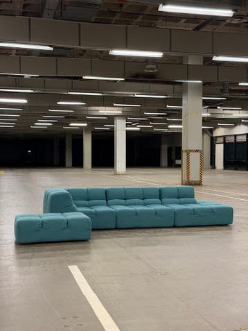 BB Italia Tufty Time | Turquoise | NIEUWSTAAT + Garantie, 125 tot 150 cm, 300 cm of meer, Ophalen of Verzenden, Zo goed als nieuw