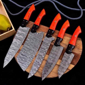 Kinvish Handmade - Keukenmes - Kitchen knife set - Staal,