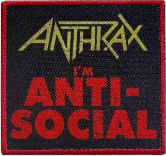 Anthrax - Im Anti-Social - Patch officiële merchandise, Verzamelen, Muziek, Artiesten en Beroemdheden, Kleding, Nieuw, Ophalen of Verzenden