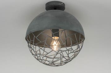 Rietveld Plafondlampen - Grijs, Betongrijs - Metaal, Verzenden, Nieuw